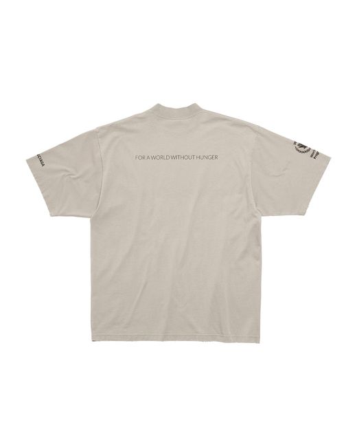 Balenciaga Gray X World Food Programme Oversized T-shirt for men