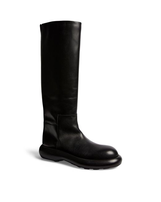 Jil Sander Black Leather Knee-high Boots