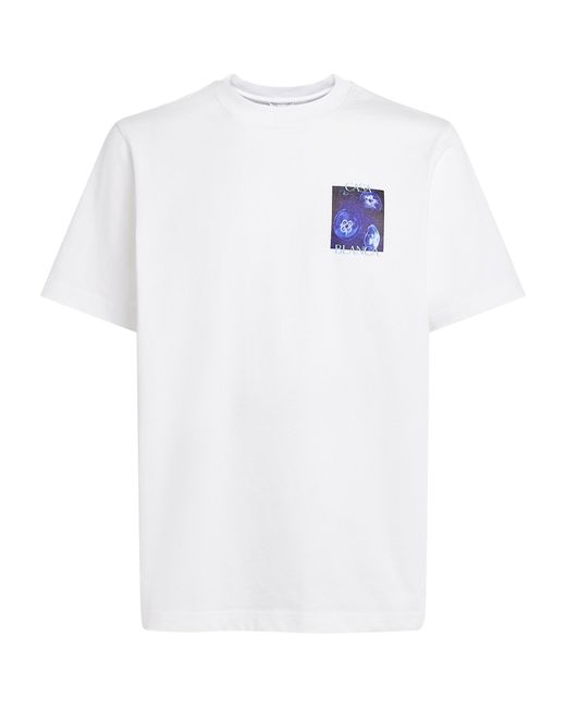 Casablanca White Organic Cotton Meduse Sportive T-Shirt for men