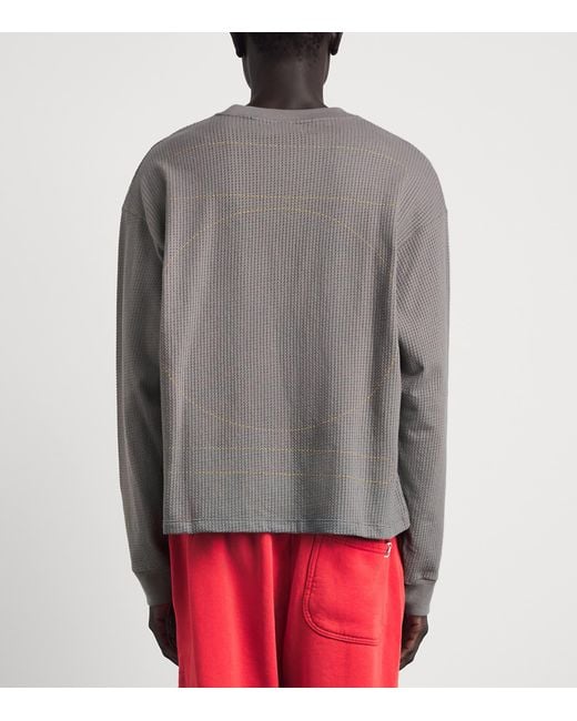 CHERRY LA Gray Mesh Long-Sleeve Motors T-Shirt for men