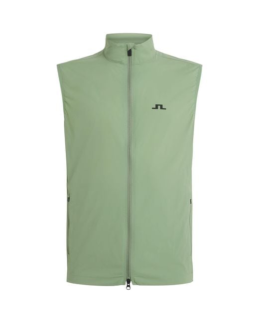 J.Lindeberg Green Ash Light Packable Vest for men
