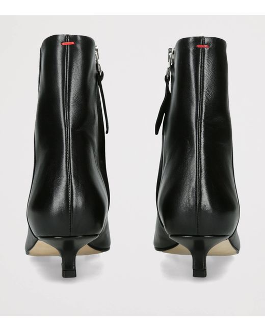 Aeyde Black Leather Sofie Heeled Boots 35
