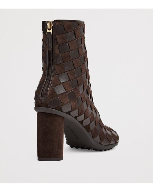 Bottega Veneta Brown Leather Atomic Ankle Boots 75