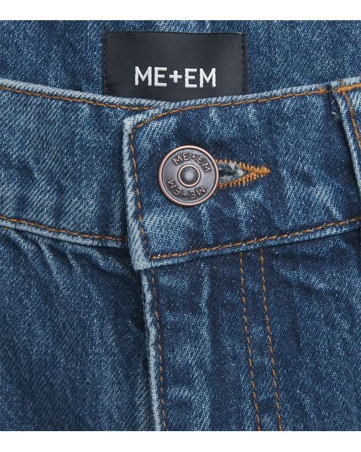 ME+EM Blue Cropped Straight Jeans
