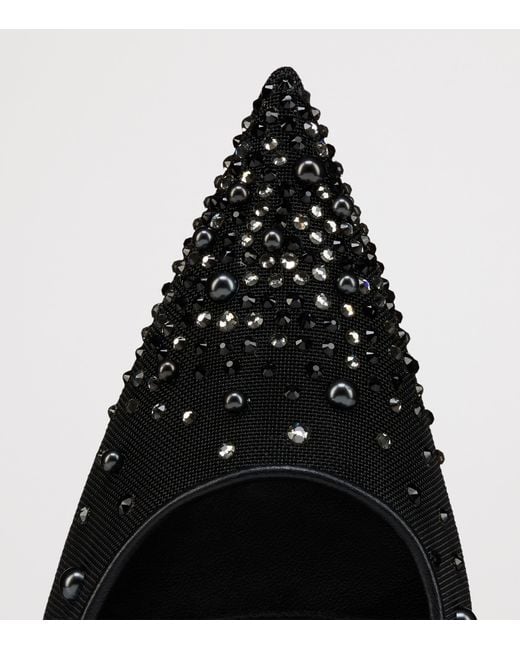 Christian Louboutin Black Miss Z Degrastrass Leather Pumps 100