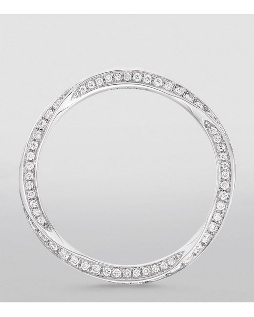 Graff White Gold And Diamond Spiral Ring