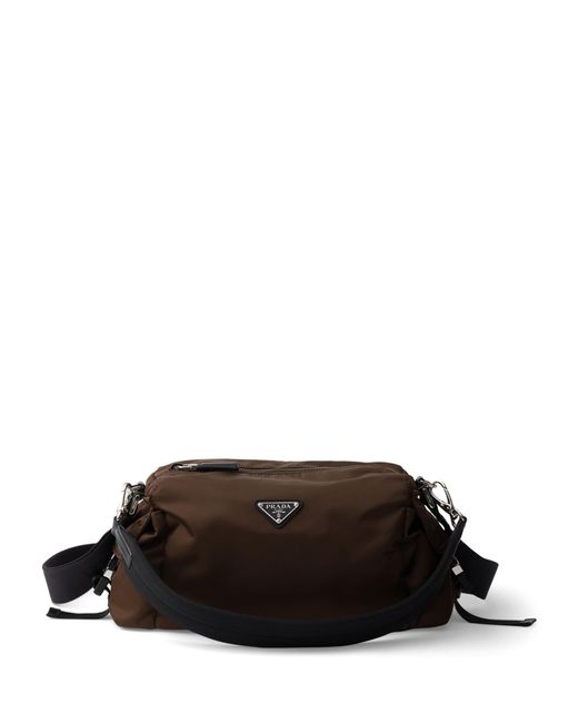 Prada Black Re-Nylon And Leather Explore Shoulder Bag for men