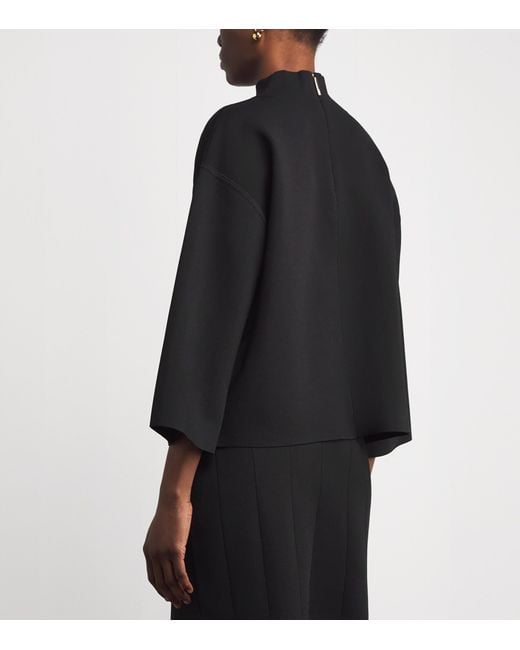 Joseph Black Milano-Knit Larrey Compact Sweater