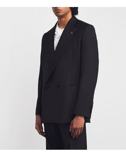 Amiri Black Double-Breasted Blazer for men