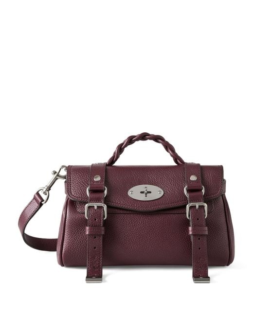 Mulberry Purple Mini Leather Alexa Cross-Body Bag