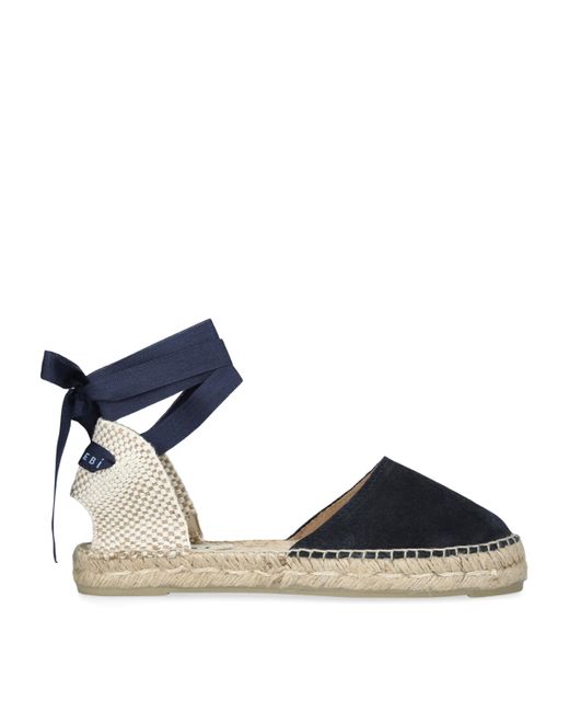 Manebí Blue Canvas Hamptons Ankle-Strap Espadrilles