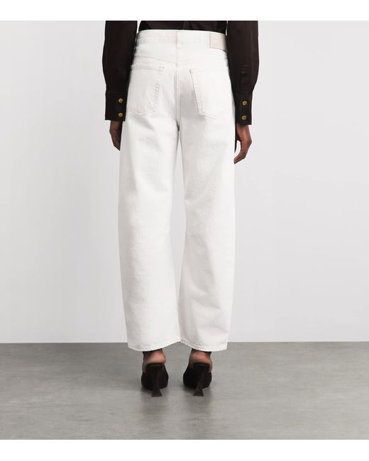 Citizens of Humanity White Miro Barrel-Leg Relaxed Jeans