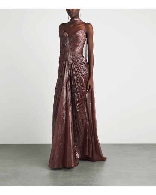 Maria Lucia Hohan Red Silk Cecilia Gown