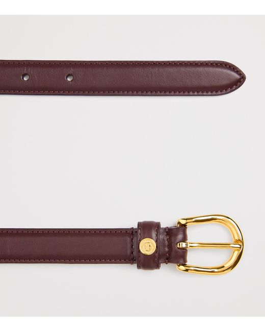 Harrods Brown Leather Slim Belt