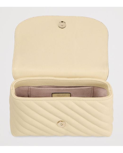 Jimmy Choo Natural Curve Small Biker Leather Quilted Cross-Body Bag