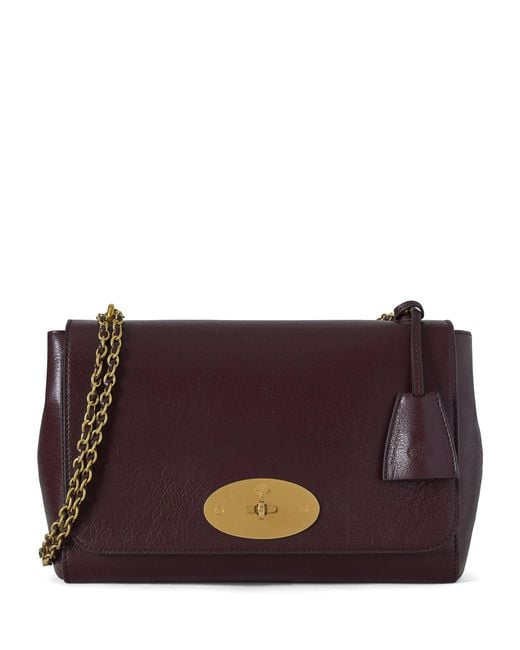 Mulberry Purple Medium Leather Lily Shoulder Bag