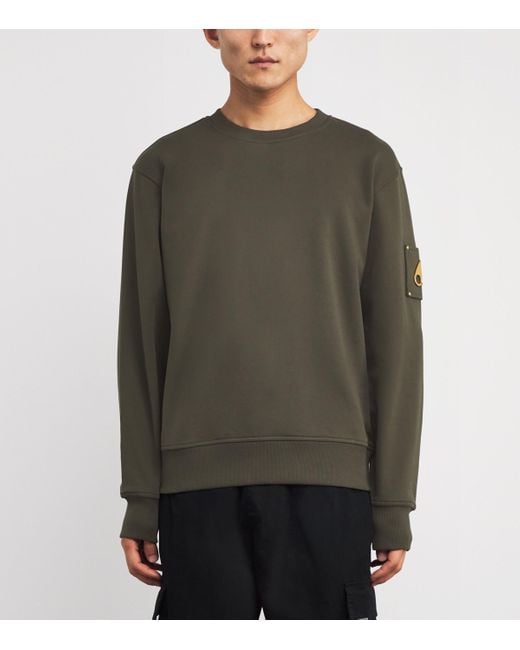 Moose Knuckles Green Cotton Snyder Sweatshirt for men