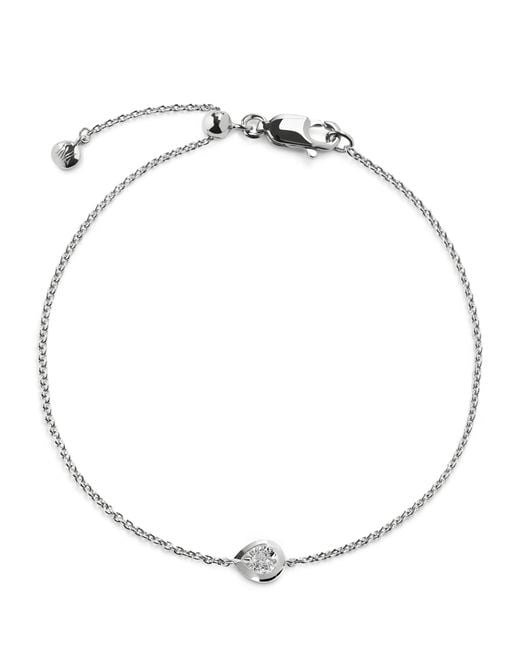 Monica Vinader Metallic Sterling And Diamond Bracelet
