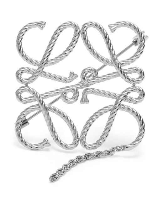 Loewe Metallic Anagram Rope Brooch