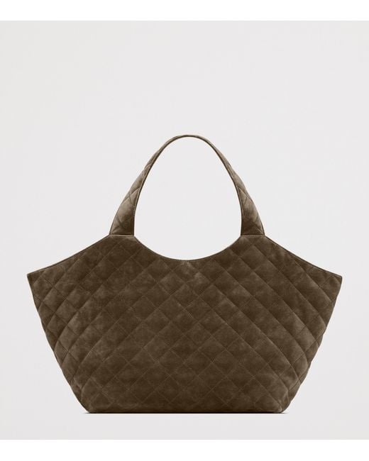 Saint Laurent Brown Medium Suede Icare Tote Bag