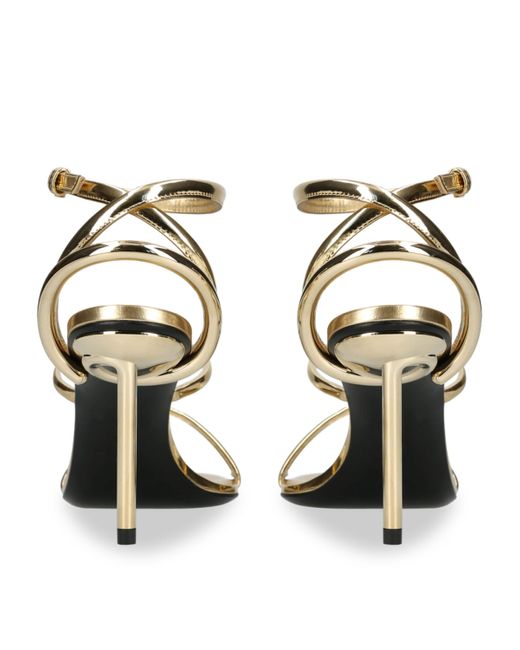 Alaïa Metallic Leather Heeled Sandals 90