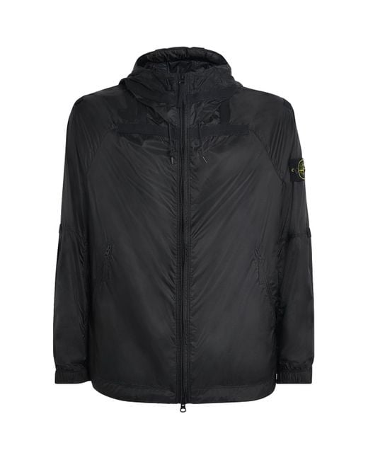 Stone Island Men's Black Ripstop Reflective-Detail Field Jacket