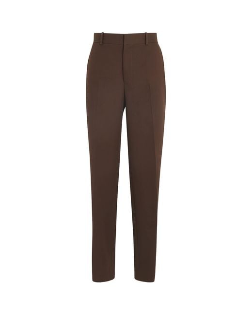 Polo Ralph Lauren Brown Cotton-Wool Straight-Leg Trousers