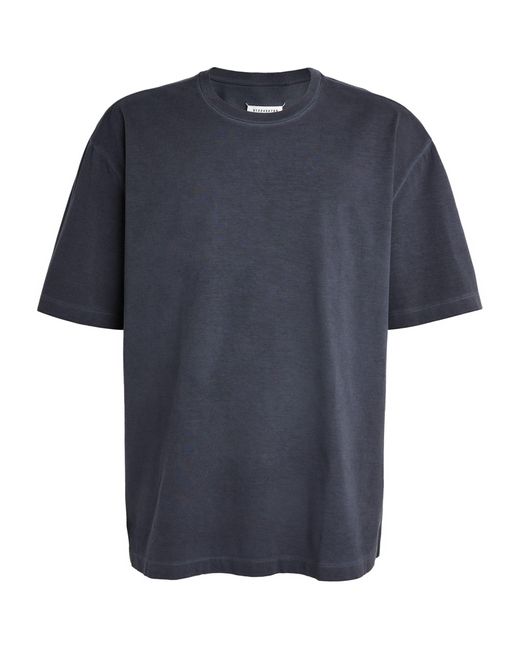 Maison Margiela Blue Cotton Oversized T-shirt for men