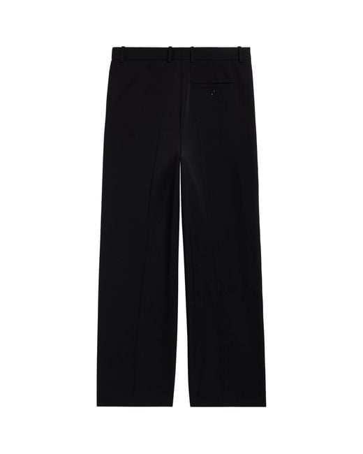 Balenciaga Black Wool Large-Fit Trousers for men