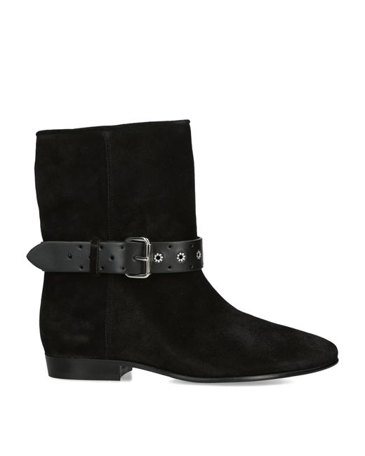 Isabel Marant Black Suede Reena Ankle Boots
