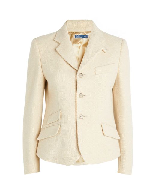 Polo Ralph Lauren Natural Wool-blend Herringbone Jacket