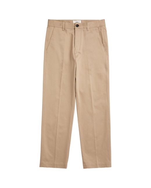 AMI Natural Cotton Straight-leg Chinos for men