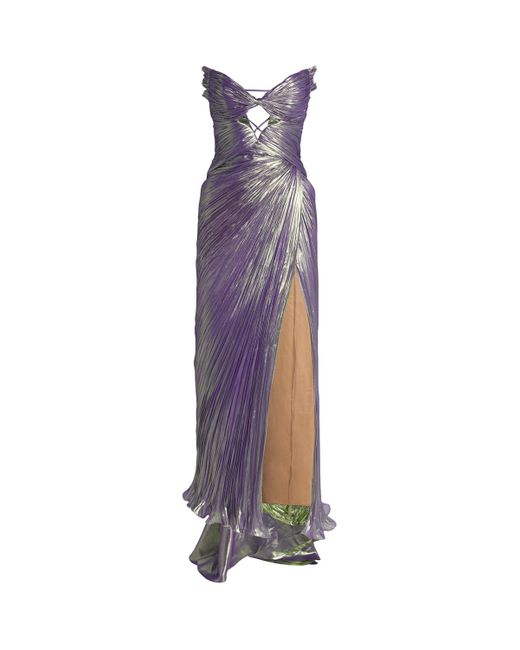 Maria Lucia Hohan Purple Strapless Aza Gown