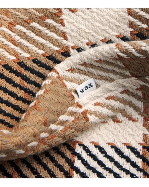 Wax London Brown Cotton-Blend Pike Check Whiting Overshirt for men