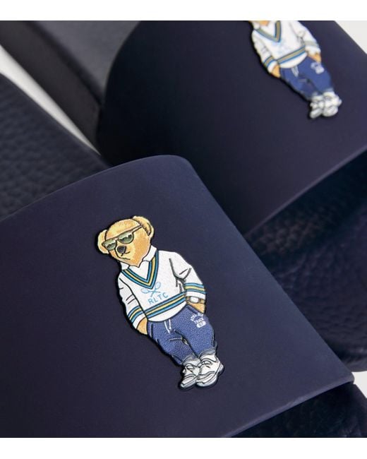 Polo Ralph Lauren Blue Polo Bear Slides for men