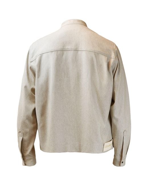 Alan Scott Natural Stretch-Cashmere-Cotton Denim Overshirt for men