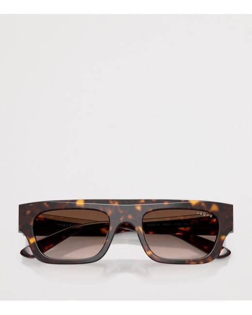 Vogue Brown Rectangular Sunglasses