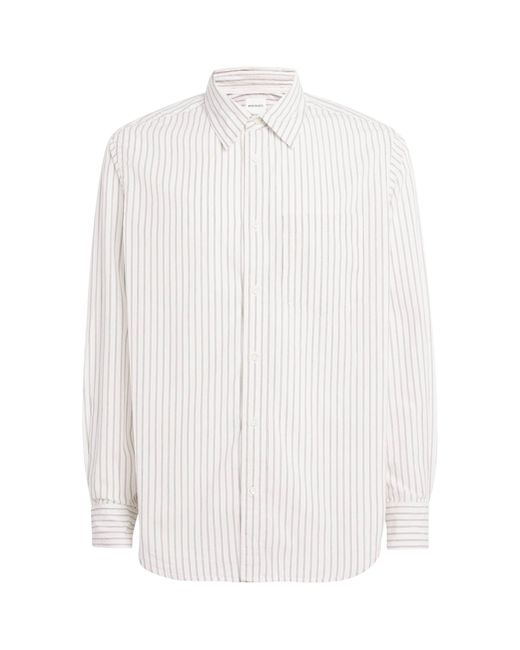 Norse Projects White Cotton Stripe Shirt for men