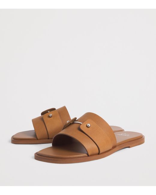 Christian Louboutin Brown Chambelimule Leather Sandals for men