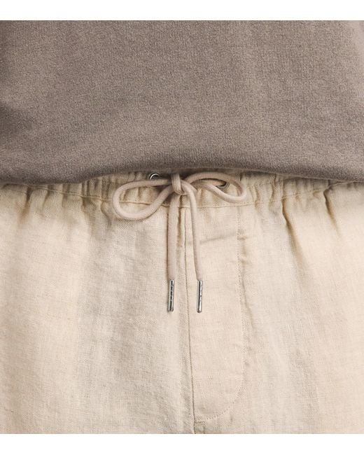NN07 Natural Linen Drawstring Gregor Shorts for men