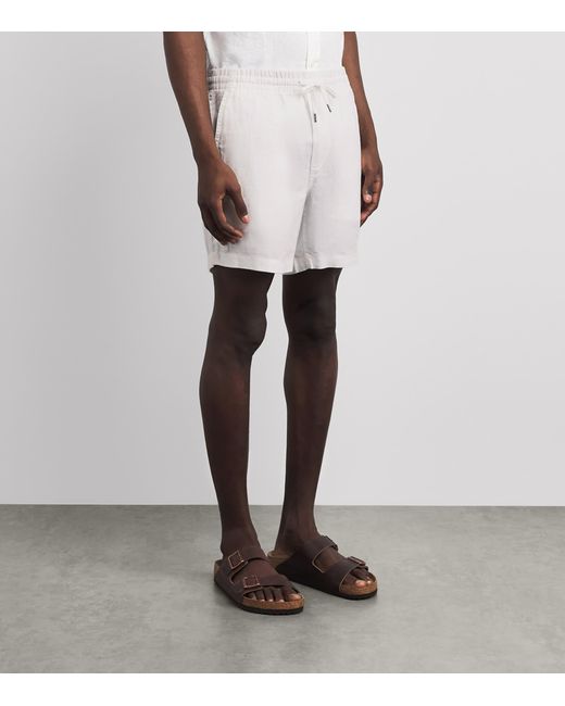 Polo Ralph Lauren White Linen Prepster Shorts for men