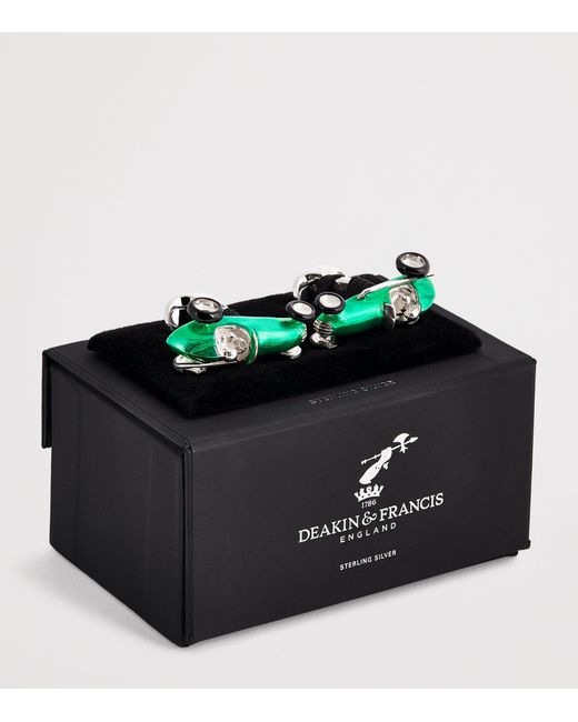Deakin & Francis Green Sterling Racing Car Cufflinks for men