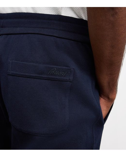 Brioni Blue Cotton-Blend Sweatpants for men