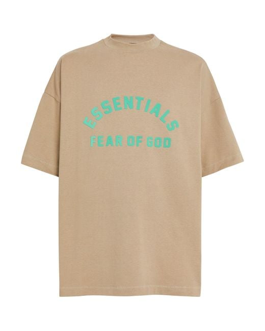 Fear Of God Natural Cotton Logo T-shirt for men