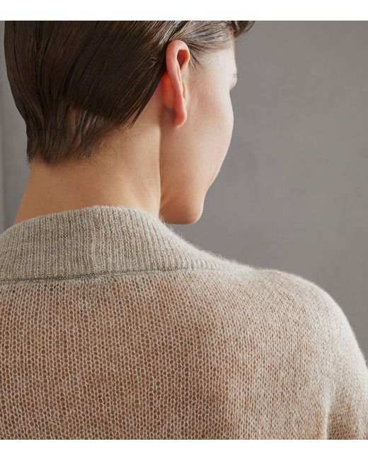 Brunello Cucinelli Natural V-neck Sweater