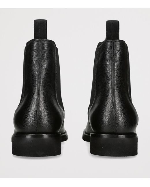 Tom Ford Black Leather Owen Chelsea Boots for men