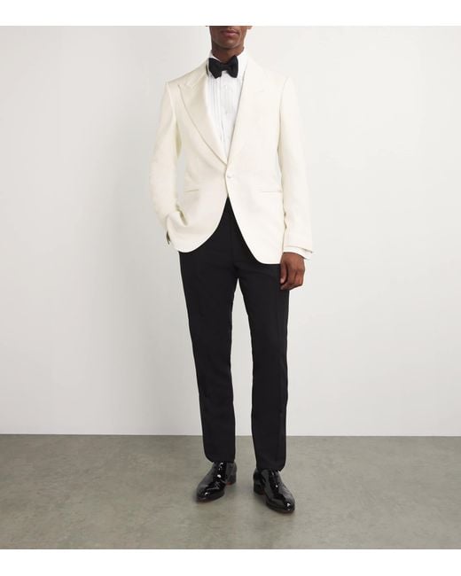 Tom Ford White Wool-Mohair Tuxedo Jacket for men