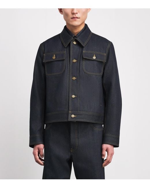Thom Browne Blue Selvedge Denim Jacket for men