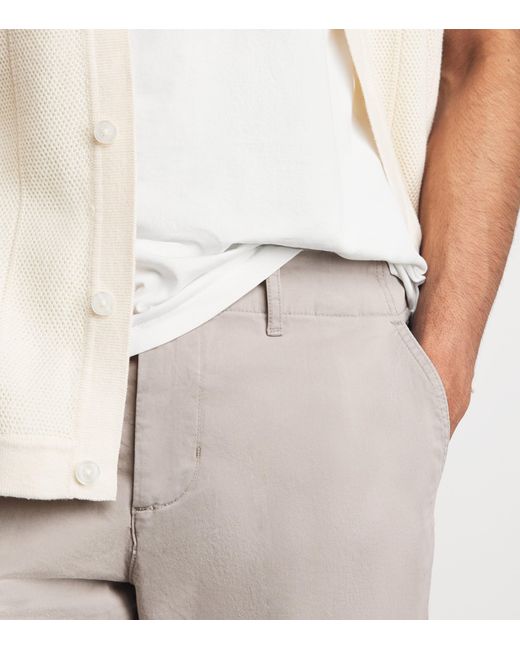 PAIGE Gray Phillips Chino Shorts for men