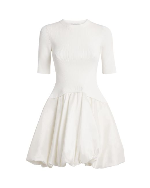 Jonathan Simkhai White Kenny Bubble Mini Dress